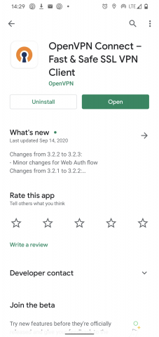 Stažení OpenVPN Android