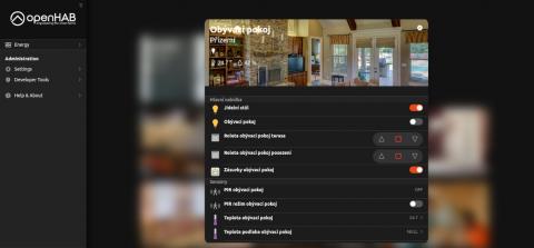 Prvky items v chytrém domě -  OpenHAB