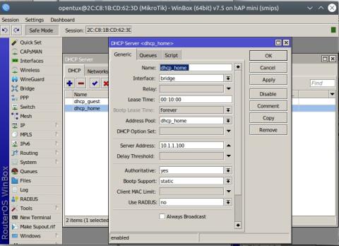 Mikrotik - DHCP Home network