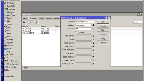 Mikrotik DHCP Networks