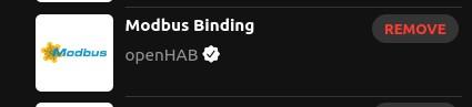 Modbus Binding OpenHAB