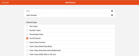 OpenHAB MQTT Channel