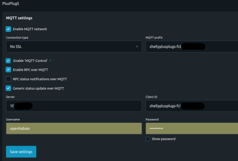 Enable MQTT Shelly