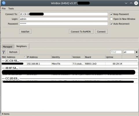Mikrotik Winbox Connect